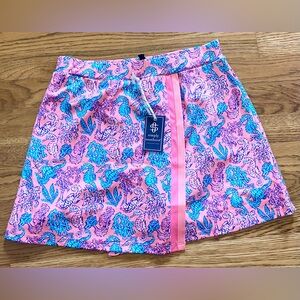 Simply Southern Coral and Teal Seahorse Skort